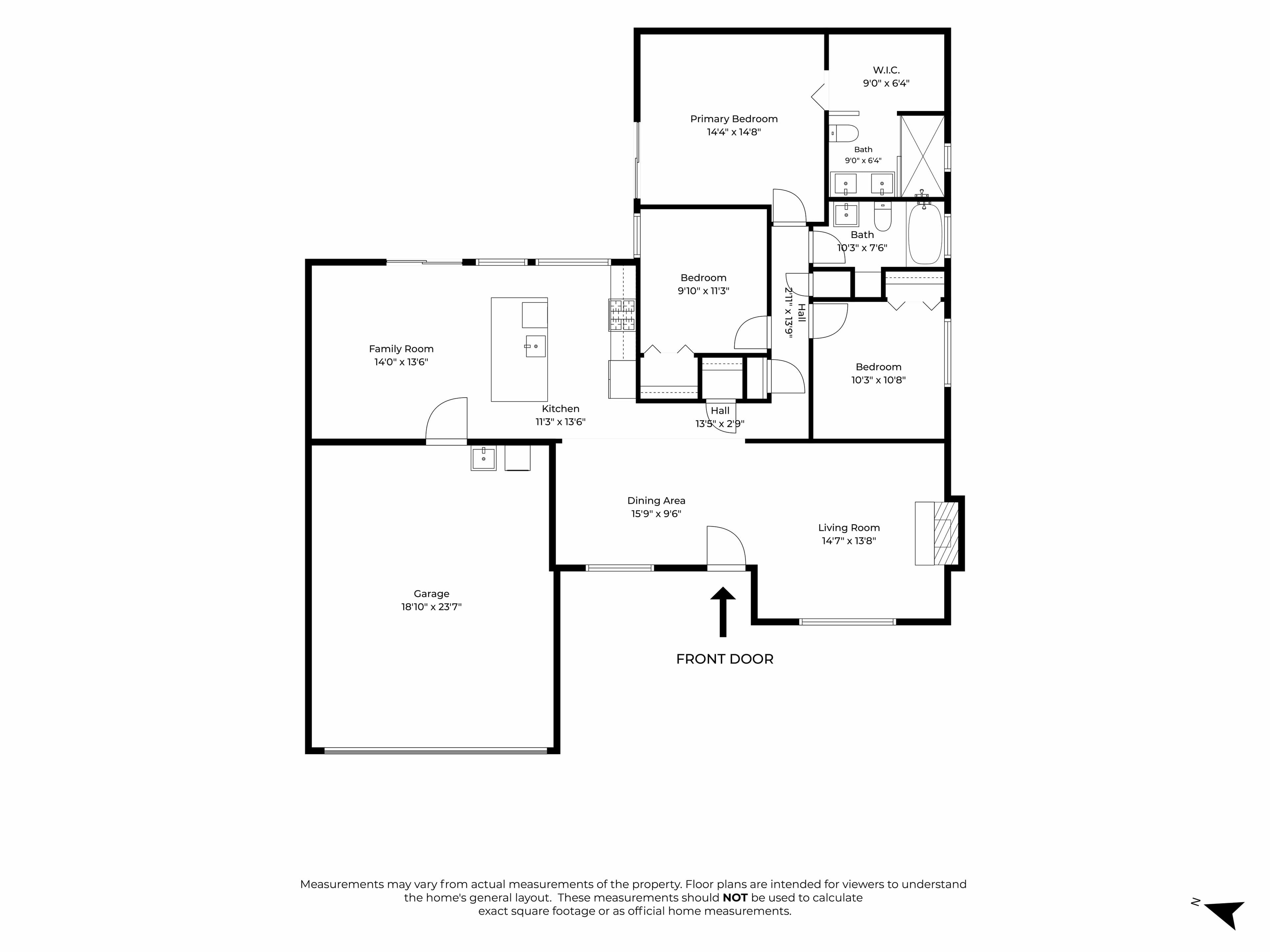 Floor plan of 434 San Carlos Way.